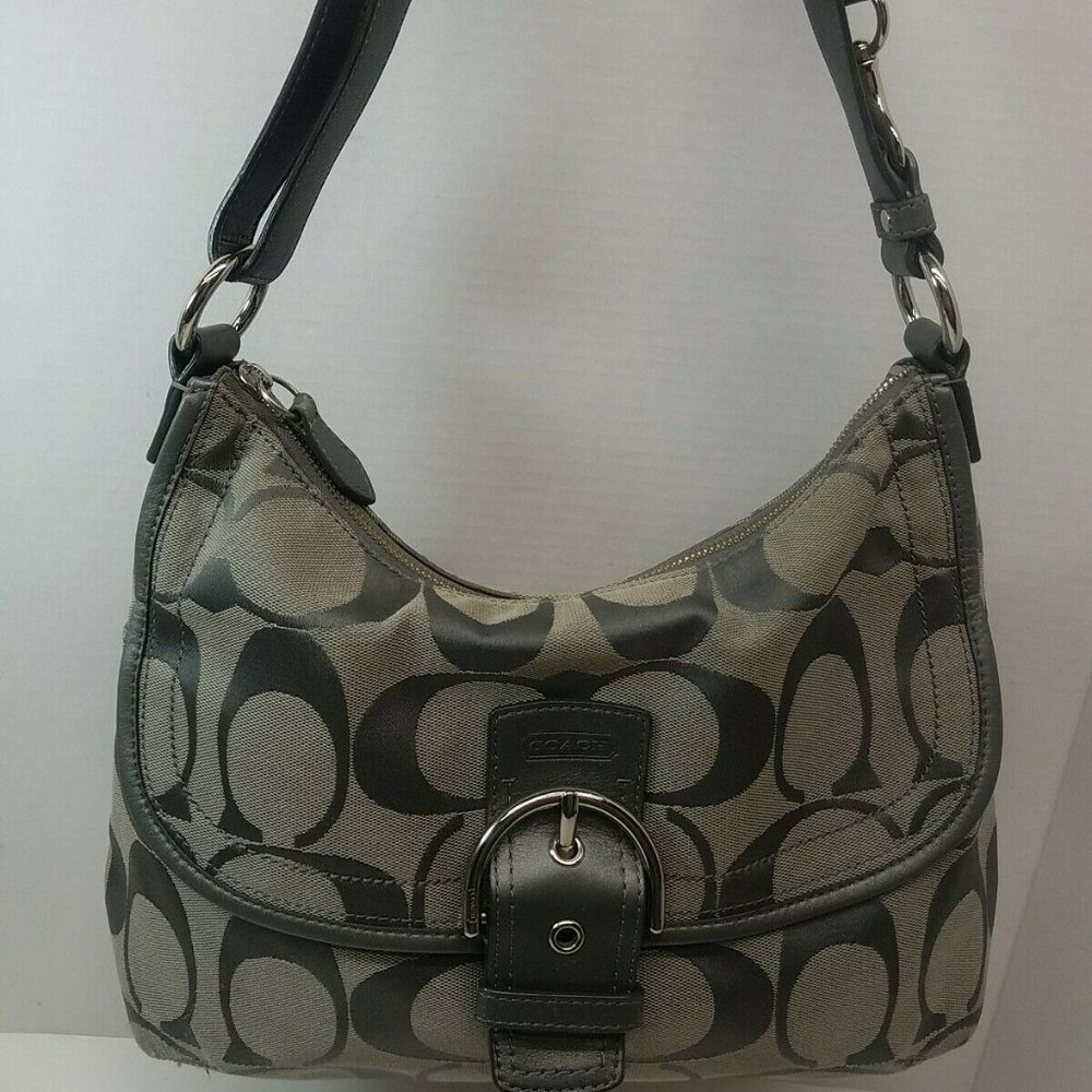 Coach Soho Signature Flap Crossbody Purse #G1260-F19581 EUC